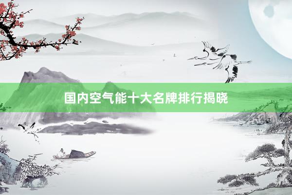 国内空气能十大名牌排行揭晓